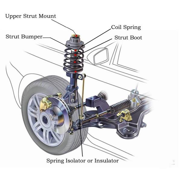 Front (2) Strut & w/Coil Spring For 2004 05 06-12 Chevy Colorado GMC Canyon 2WD