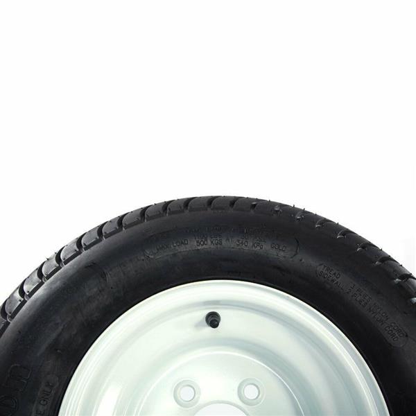 20.5X8X10 205/65-10 psi:50 5Lug White Trailer Tire & Rim Tubeless[Only 1]