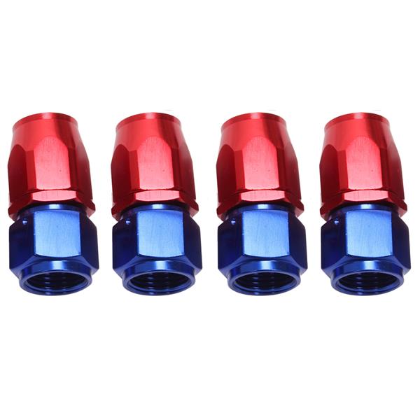 8AN 16-Foot Universal Silver Fuel Pipe   10 Red and Blue Connectors