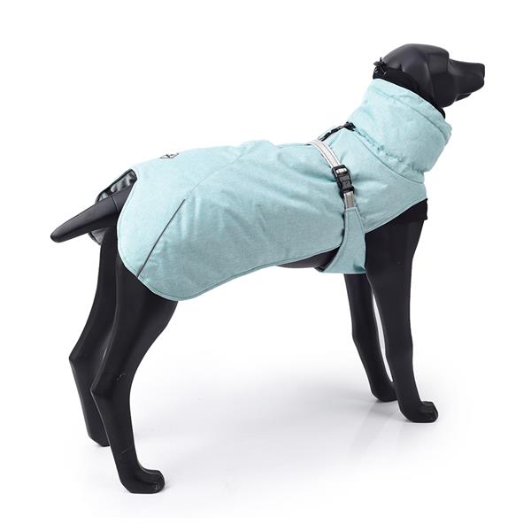 New Style Dog Winter Jacket with Waterproof Warm Polyester Filling Fabric-（blue ，size M）