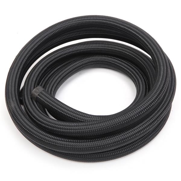 10AN 12-Foot Universal Black Fuel Hose   6 Black Connectors