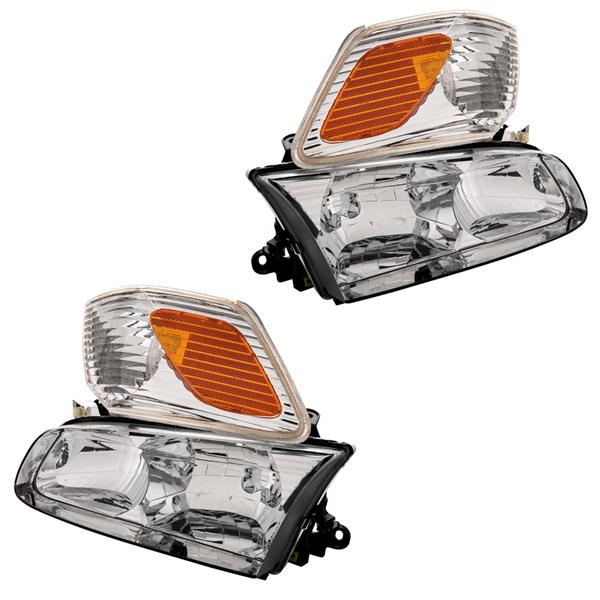 Composite set of (2) Headlights TO2502130/TO2503130 For 00-01 TOYOTA Warranty