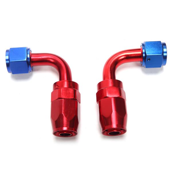 8AN 16-Foot Universal Silver Fuel Pipe   10 Red and Blue Connectors