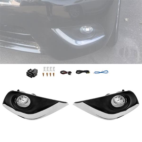 For 2015-2017 Nissan Versa Clear Lens Fog Lights w/Wiring Lamps Switch