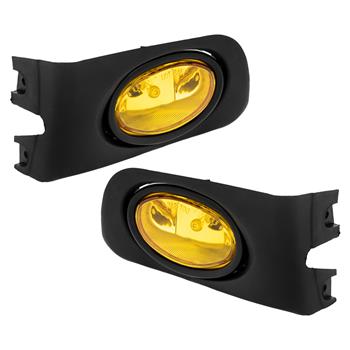 For 2001-2003 Honda Civic 2/4DR Yellow/Amber Lens Fog Lights Lamps w/ Switch