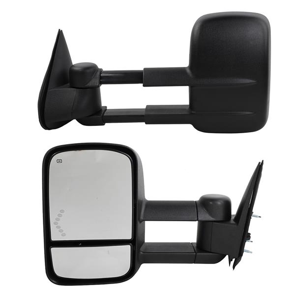 Power Heated LED Arrow Tow Mirrors For 2003-2006 Chevrolet Silverado GMC Sierra