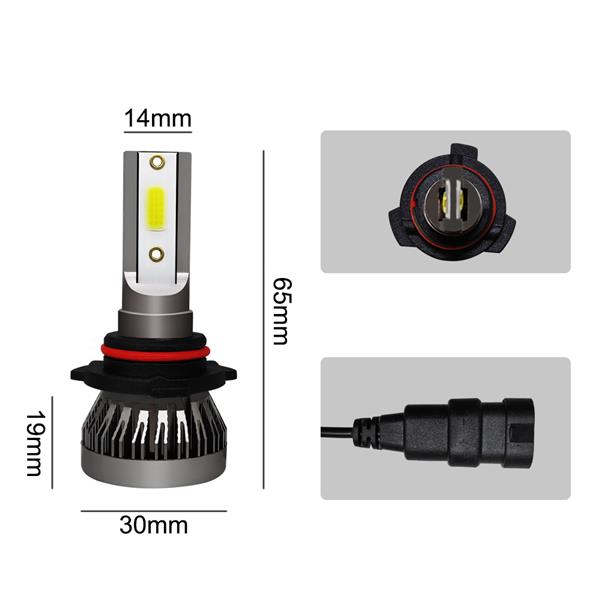 2PCS 9005 Headlight LED Coversion Bulb Kit High Beam 97500LM 650W White 6000K