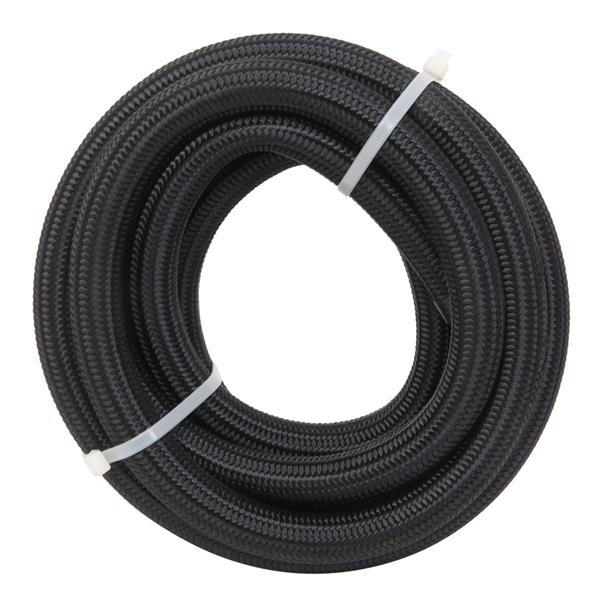 10AN 12-Foot Universal Black Fuel Hose   6 Black Connectors