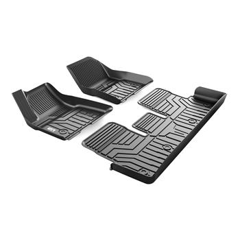 Custom Fit  3D TPE All Weather Car Floor Mats Liners for Tesla Model 3 2017-2019  (1st & 2nd Rows, Black)