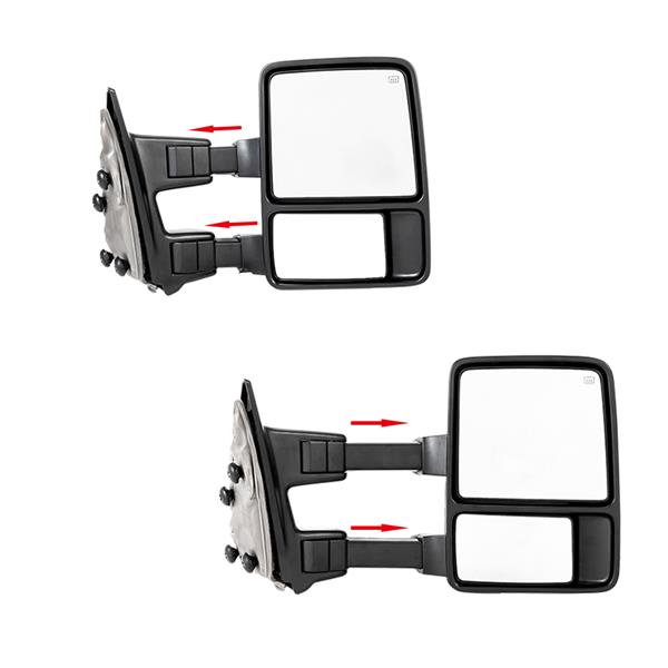 Chrome Mirrors For 2008-2016 F250 F350 F450 Power Towing Heated Turn Signal Pair