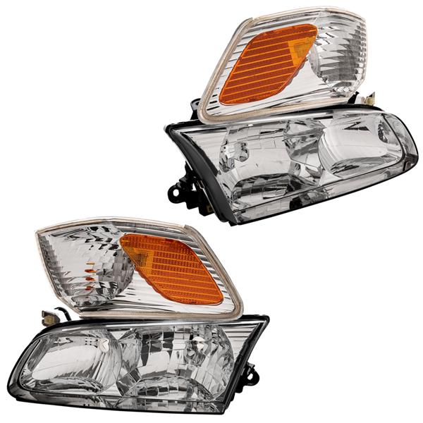 Composite set of (2) Headlights TO2502130/TO2503130 For 00-01 TOYOTA Warranty