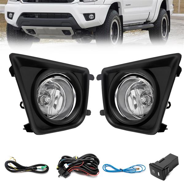 For 2012-2015 Toyota Tacoma Clear Bumper Driving Fog Lights Switch Left Right