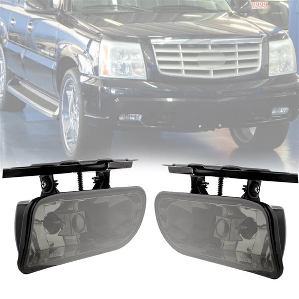 For Cadillac Escalade 02 03 04 05 06 Smoke Lens Pair Fog Lights Lamp Replacement