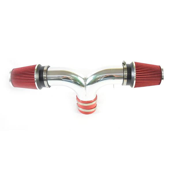 Double-barrelled Intake Pipe with Air Filter for Dodge/Jeep 1999-2004 V8 4.7L Red