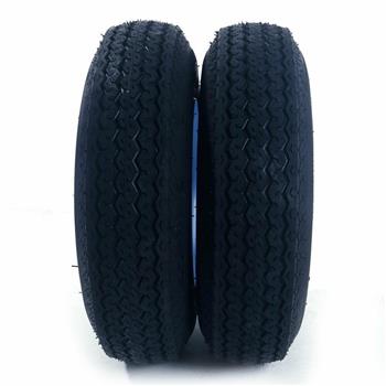 Pair P819 millionparts 4.80-8 5lug LRC Bias Trailer Tires and Wheels White