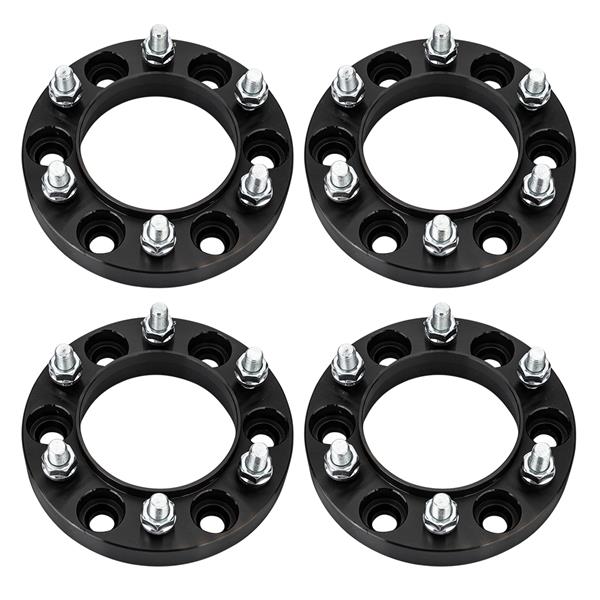 2X 6x5.5 or 6x139.7 1" Thick Black Hub Centric Wheel Spacers Adapters For Toyota