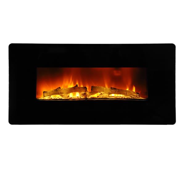 SF310-36A 36 inch 1400W Wall Hanging / Fireplace Colorful / Fake Wood / Heating Wire / with Small Remote Control Electronic / Black