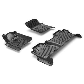 Custom Fit  5D TPE All Weather Car Floor Mats Liners for Toyota Tundra 2014-2020 (1st & 2nd Rows, Black)