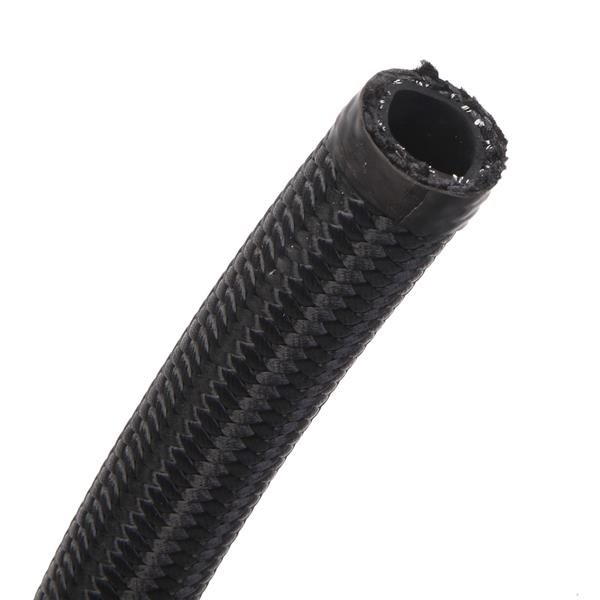 10AN 12-Foot Universal Black Fuel Hose   6 Black Connectors