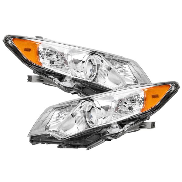 Pair of Headlights OE Composite Direct Replacement Clear for 12-14 Toyota