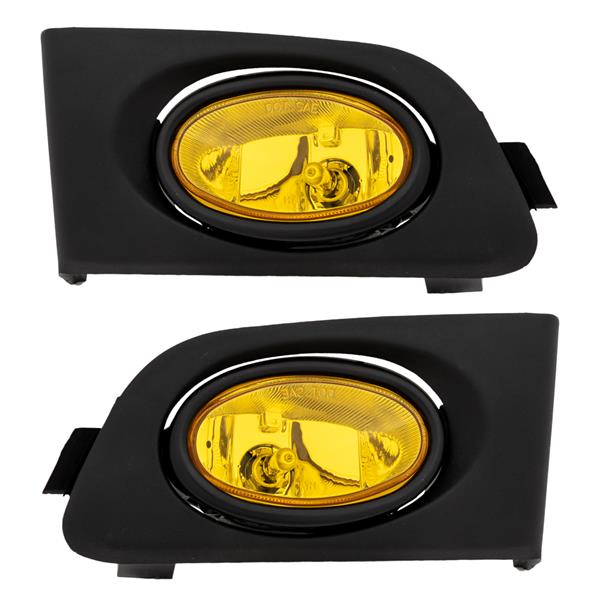 For 2001-2003 Honda Civic 2/4DR Yellow/Amber Lens Fog Lights Lamps w/ Switch