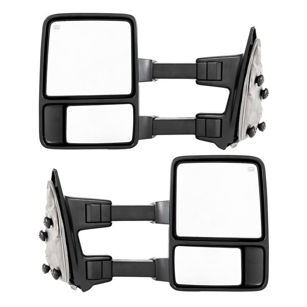 Chrome Mirrors For 2008-2016 F250 F350 F450 Power Towing Heated Turn Signal Pair