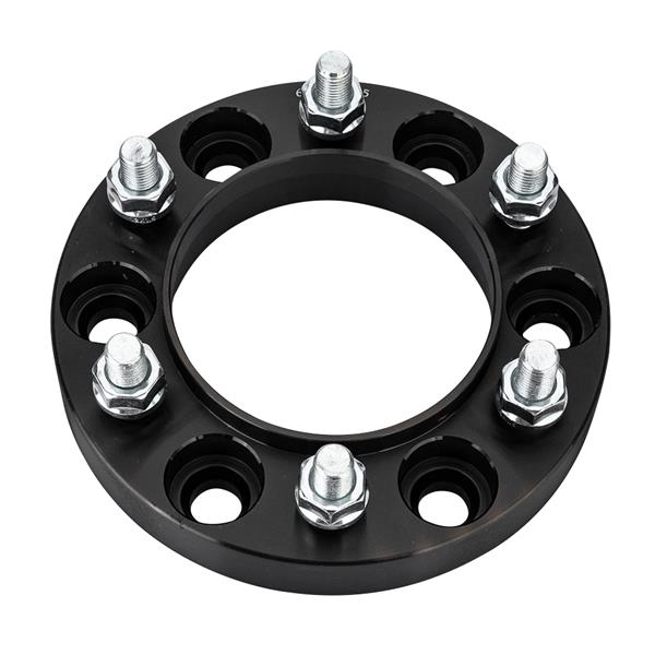 2X 6x5.5 or 6x139.7 1" Thick Black Hub Centric Wheel Spacers Adapters For Toyota