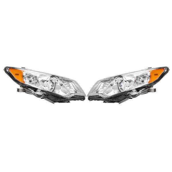 Pair of Headlights OE Composite Direct Replacement Clear for 12-14 Toyota