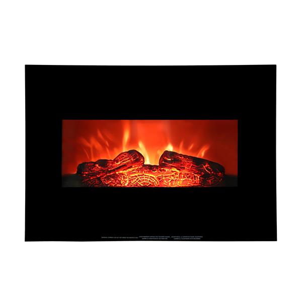 SF301-26A 26 inch 1400w Wall-mounted Fireplace Fake Wood / Single Color / Heating Wire / Mechanical / Black