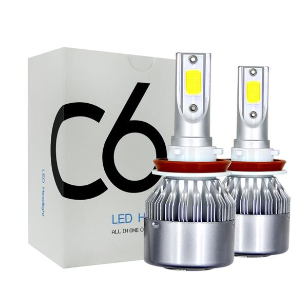 1 Pair H11 Headlight Coversion LED Bulb Kit Low Beam White for 2011 Kia Sorento