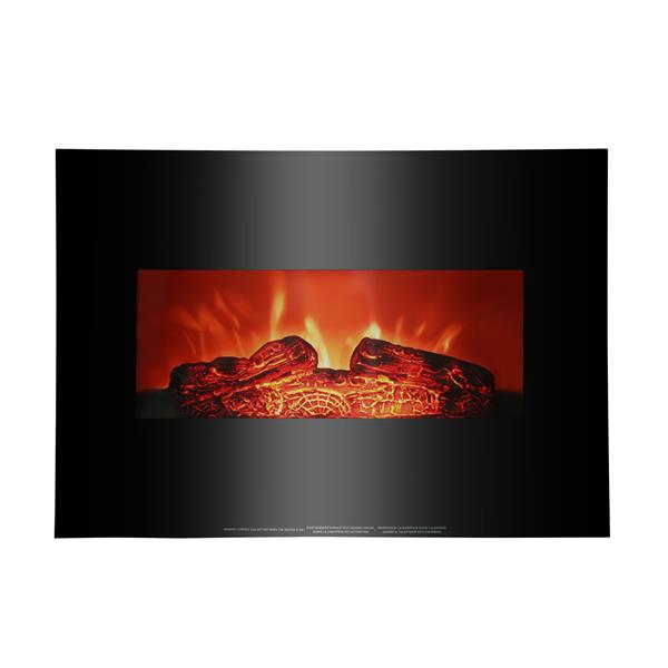 SF301-26A 26 inch 1400w Wall-mounted Fireplace Fake Wood / Single Color / Heating Wire / Mechanical / Black