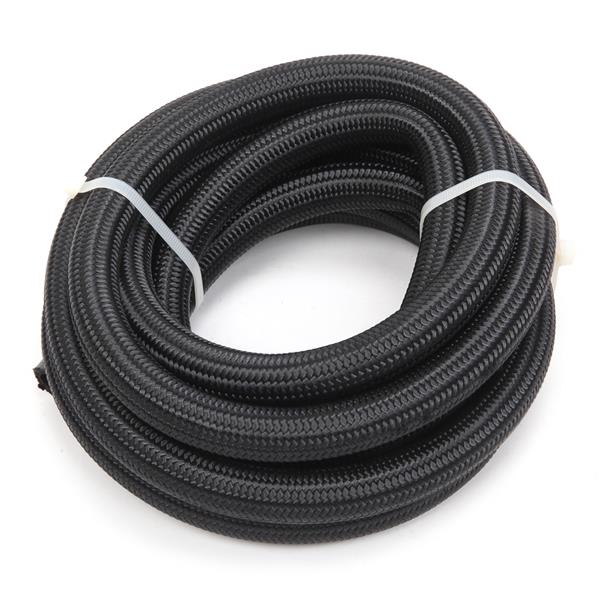 10AN 12-Foot Universal Black Fuel Hose   6 Black Connectors