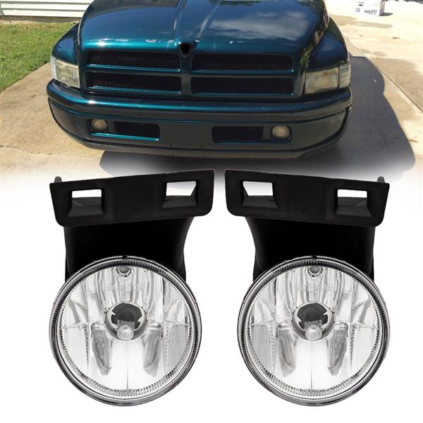 Clear Lens Bumper Fog Lights Lamps For 1994-2001 Dodge Ram CH2593120 CH2592120
