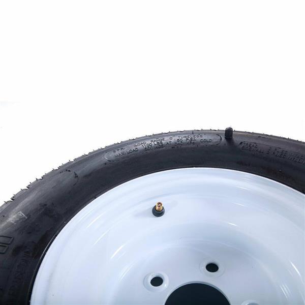 20.5X8X10 205/65-10 psi:50 5Lug White Trailer Tire & Rim Tubeless[Only 1]