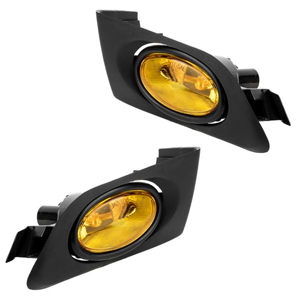 For 2001-2003 Honda Civic 2/4DR Yellow/Amber Lens Fog Lights Lamps w/ Switch