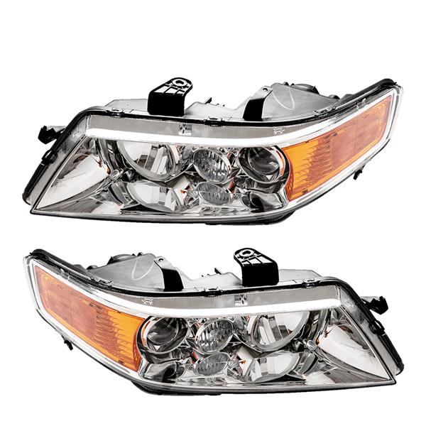 2pcs OE Headlights With Warranty Factory Clear for 2004-2005 Acura TSX