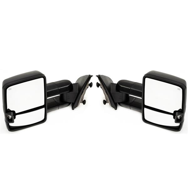 For 2014-2017  GMC   Sierra  1500 Pair Smoked LED Tow Mirrors   Power Heated