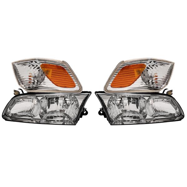 Composite set of (2) Headlights TO2502130/TO2503130 For 00-01 TOYOTA Warranty