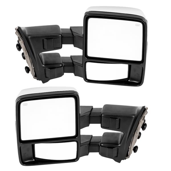 For 09-17 Dodge Ram 1500 2500 3500 Chrome Power Heated Puddle Signal Tow Mirrors