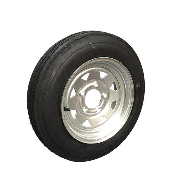 Pair of Trailer Tire P811 Galvanized RIM 4.8-12 4PR 4lug