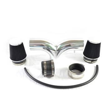 Double-barrelled Intake Pipe with Air Filter for Dodge/Jeep 1999-2004 V8 4.7L Black