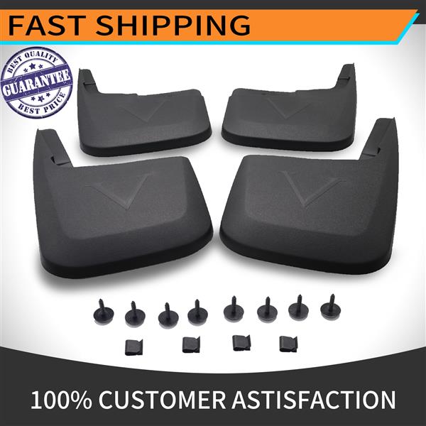 MUD FLAPS For Splash Guards Mud Flaps Mudflaps Molded Replacement For Ford F-150 F150 2015-2020 Front W/O Fender Flares Front And Rear 4-Pc Set Without OEM Fender Flares