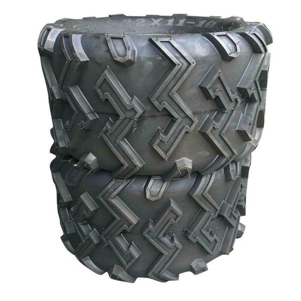 Pair of millionparts 22x10-10 ATV UTV Tires Tubeless 6 PR Pattern:P306