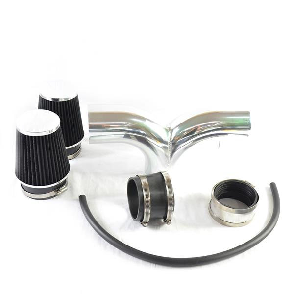 Double-barrelled Intake Pipe with Air Filter for Dodge/Jeep 1999-2004 V8 4.7L Black