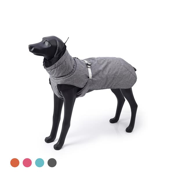 New Style Dog Winter Jacket with Waterproof Warm Polyester Filling Fabric-（Gary ，size XL）