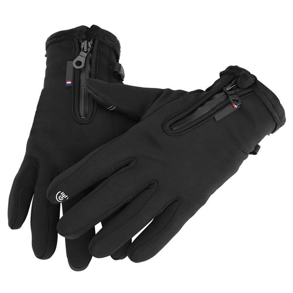 Winter Sports Windproof Waterproof Thick Thermal Screen Touch Warm Full Finger Ski Gloves (L)