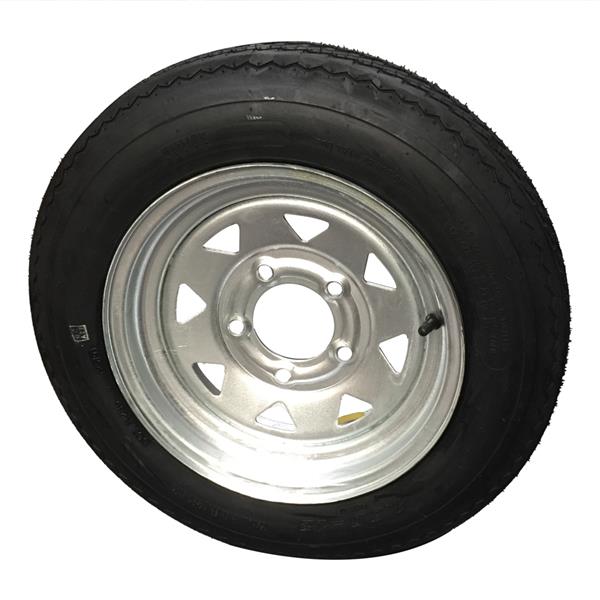 Pair of Trailer Tire P811 Galvanized RIM 4.8-12 4PR 4lug