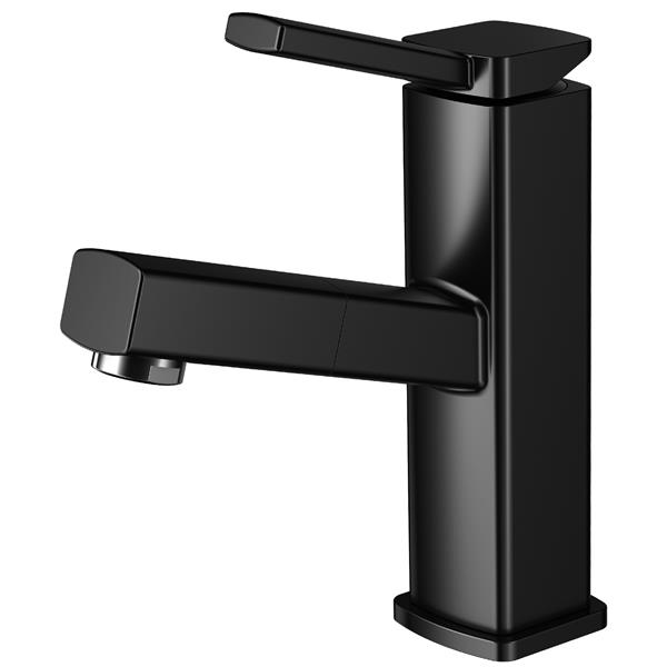 Brass Basin Faucet Bathroom Pull Out Faucet Bifunctional Faucet Toilet Sink Tap Black