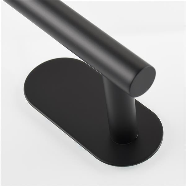 Stainless Steel Toilet Paper Holder Adhensive Tissue Paper Roll Holder for Bathroom Black