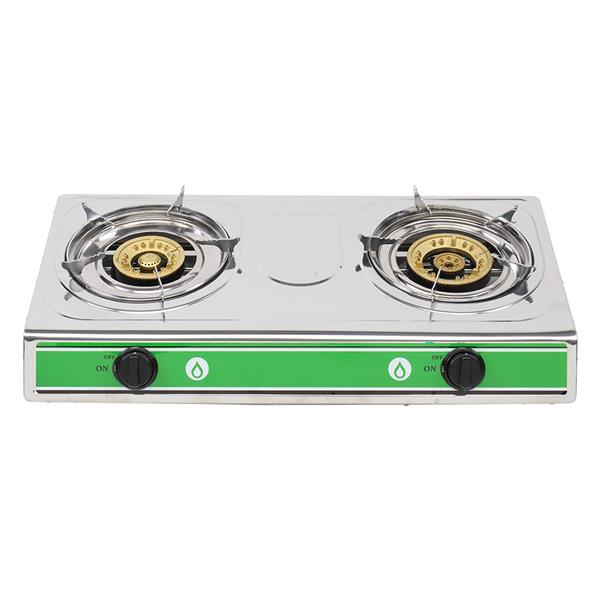 2 Burner Propane Gas Stove Portable Camping Stand Outdoor Cooking Stainless Cook